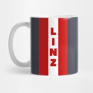 Linz City in Austrian Flag Vertical Mug